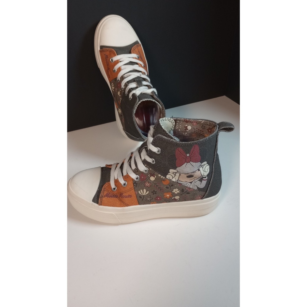 Disney Minnie Mouse High Top Sneakers Size 4  Kidscore *Read*